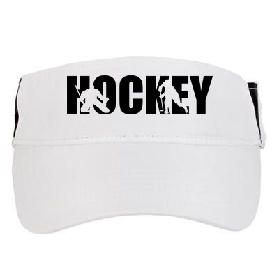 Hockey Word With Cut Out Silhouettes Adult Drive Performance Visor