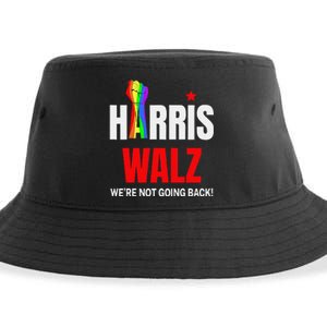 Harris Waltz We Are Not Going Back Lgbt Kamala Harris 2024 Sustainable Bucket Hat