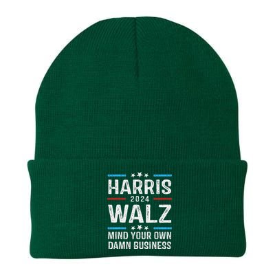 Harris Walz Waltz 2024 Mind Your Own Damn Business Knit Cap Winter Beanie