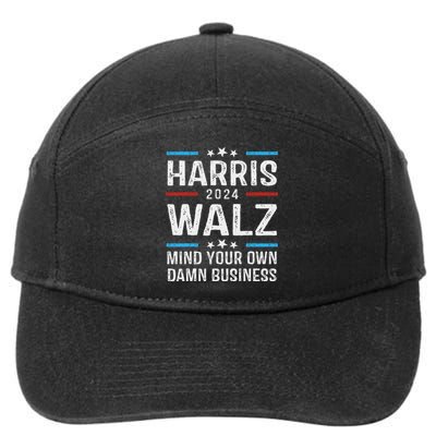 Harris Walz Waltz 2024 Mind Your Own Damn Business 7-Panel Snapback Hat