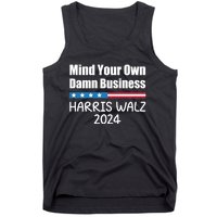 Harris Walz Waltz 2024 Mind Your Own Damn Business Tank Top