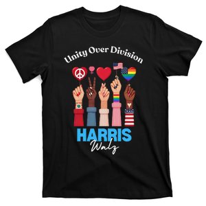 Harris Walz Waltz 2024 Unity Over Division Gift T-Shirt