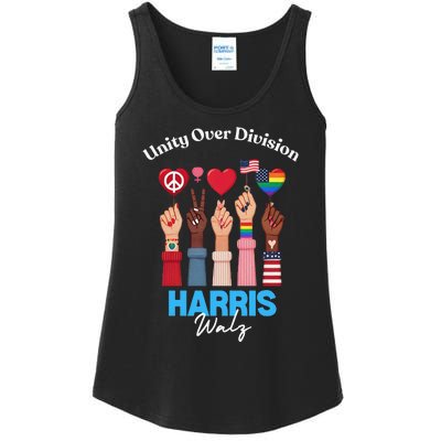 Harris Walz Waltz 2024 Unity Over Division Gift Ladies Essential Tank