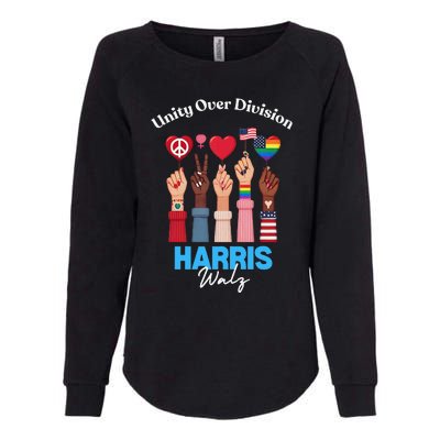 Harris Walz Waltz 2024 Unity Over Division Gift Womens California Wash Sweatshirt