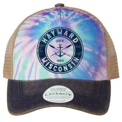 Hayward Wisconsin Wi Vintage Boat Anchor & Oars Legacy Tie Dye Trucker Hat