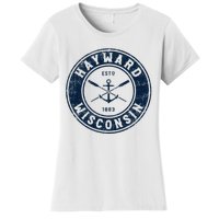 Hayward Wisconsin Wi Vintage Boat Anchor & Oars Women's T-Shirt