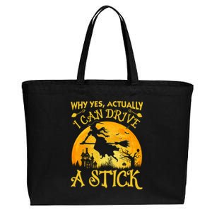 Halloween Why Yes Actually I Can Drive A Stick Cotton Canvas Jumbo Tote