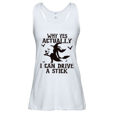 Halloween Why Yes Actually I Can Drive A Stick Funny Halloween Ladies Essential Flowy Tank