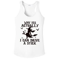 Halloween Why Yes Actually I Can Drive A Stick Funny Halloween Ladies PosiCharge Competitor Racerback Tank