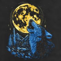 Howling Wolf Yellow Moon Cool Comfort Performance Bucket Hat
