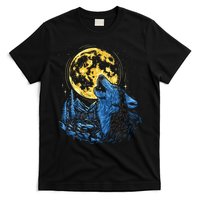 Howling Wolf Yellow Moon T-Shirt