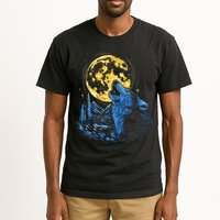 Howling Wolf Yellow Moon Tall T-Shirt