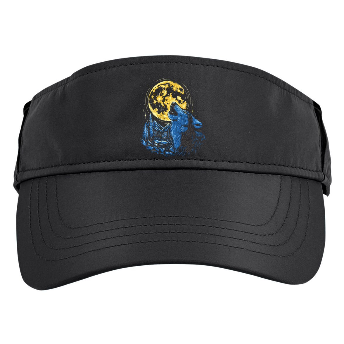 Howling Wolf Yellow Moon Adult Drive Performance Visor