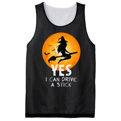 Halloween Witch Yes I Can Drive A Stick Funny Halloween Mesh Reversible Basketball Jersey Tank