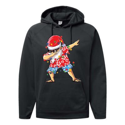 Hawaiian Xmas Dab Performance Fleece Hoodie