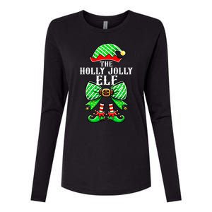 Holly Xmas Family Matching Jolly Elf Coquette Bow Christmas Gift Womens Cotton Relaxed Long Sleeve T-Shirt