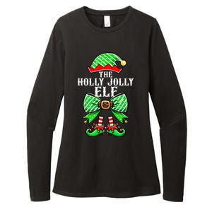 Holly Xmas Family Matching Jolly Elf Coquette Bow Christmas Gift Womens CVC Long Sleeve Shirt