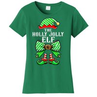 Holly Xmas Family Matching Jolly Elf Coquette Bow Christmas Gift Women's T-Shirt