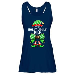 Holly Xmas Family Matching Jolly Elf Coquette Bow Christmas Gift Ladies Essential Flowy Tank