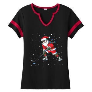 Hockey Xmas Great Gift Ladies Halftime Notch Neck Tee