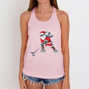 Hockey Xmas Great Gift Women's Knotted Racerback Tank