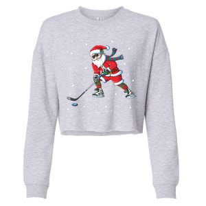 Hockey Xmas Great Gift Cropped Pullover Crew