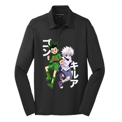 Hunter X Hunter Gon And Killua Gift Silk Touch Performance Long Sleeve Polo