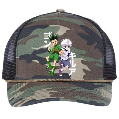 Hunter X Hunter Gon And Killua Gift Retro Rope Trucker Hat Cap