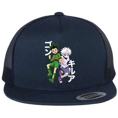 Hunter X Hunter Gon And Killua Gift Flat Bill Trucker Hat