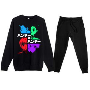 Hunter X Hunter Friends Team Gon Kurapika Killua Premium Crewneck Sweatsuit Set