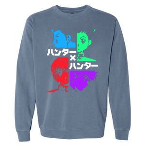 Hunter X Hunter Friends Team Gon Kurapika Killua Garment-Dyed Sweatshirt