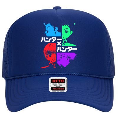 Hunter X Hunter Friends Team Gon Kurapika Killua High Crown Mesh Back Trucker Hat