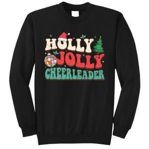 Holly Xmas Jolly Funny Christmas Cheerleader Disco Balls  Sweatshirt