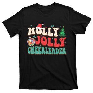 Holly Xmas Jolly Funny Christmas Cheerleader Disco Balls  T-Shirt