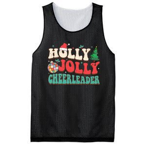 Holly Xmas Jolly Funny Christmas Cheerleader Disco Balls  Mesh Reversible Basketball Jersey Tank