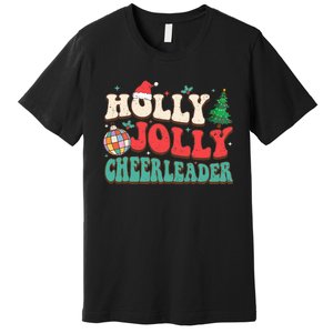 Holly Xmas Jolly Funny Christmas Cheerleader Disco Balls  Premium T-Shirt