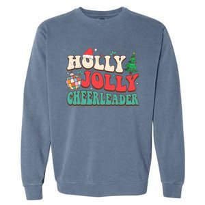 Holly Xmas Jolly Funny Christmas Cheerleader Disco Balls  Garment-Dyed Sweatshirt