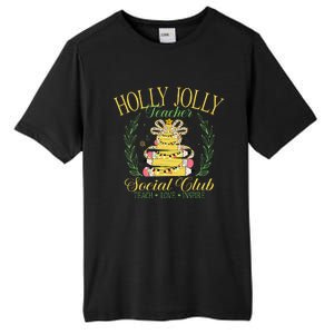 Holly Xmas Jolly Teacher Christmas Coquette Bow Retro Xmas Tall Fusion ChromaSoft Performance T-Shirt