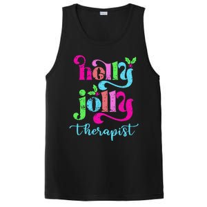 Holly Xmas Jolly Therapist Funny Matching Christmas Groovy PosiCharge Competitor Tank