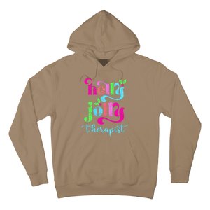 Holly Xmas Jolly Therapist Funny Matching Christmas Groovy Hoodie