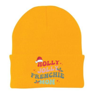 Holly Xmas Jolly Frenchie Mom French Bulldog Christmas Dogs Gift Knit Cap Winter Beanie