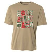 Holly Xmas Jolly Mama Christmas Mom Vintage Xmas Holiday Cooling Performance Crew T-Shirt