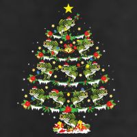 Holiday Xmas Lighting Santa Bass Fish Christmas Tree Hat