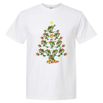 Holiday Xmas Lighting Santa Bass Fish Christmas Tree Garment-Dyed Heavyweight T-Shirt