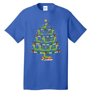 Holiday Xmas Lighting Santa Velociraptors Christmas Tree Gift Tall T-Shirt