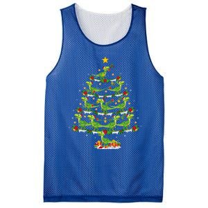 Holiday Xmas Lighting Santa Velociraptors Christmas Tree Gift Mesh Reversible Basketball Jersey Tank