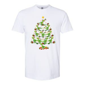 Holiday Xmas Lighting Santa Velociraptors Christmas Tree Gift Softstyle CVC T-Shirt