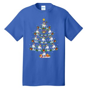 Holiday Xmas Lighting Santa American Bulldog Christmas Tree Cute Gift Tall T-Shirt