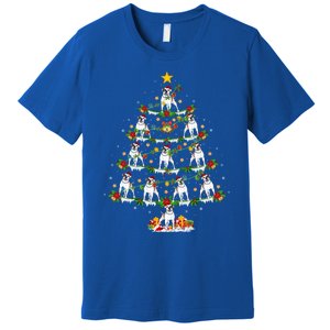 Holiday Xmas Lighting Santa American Bulldog Christmas Tree Cute Gift Premium T-Shirt