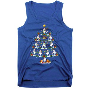 Holiday Xmas Lighting Santa American Bulldog Christmas Tree Cute Gift Tank Top